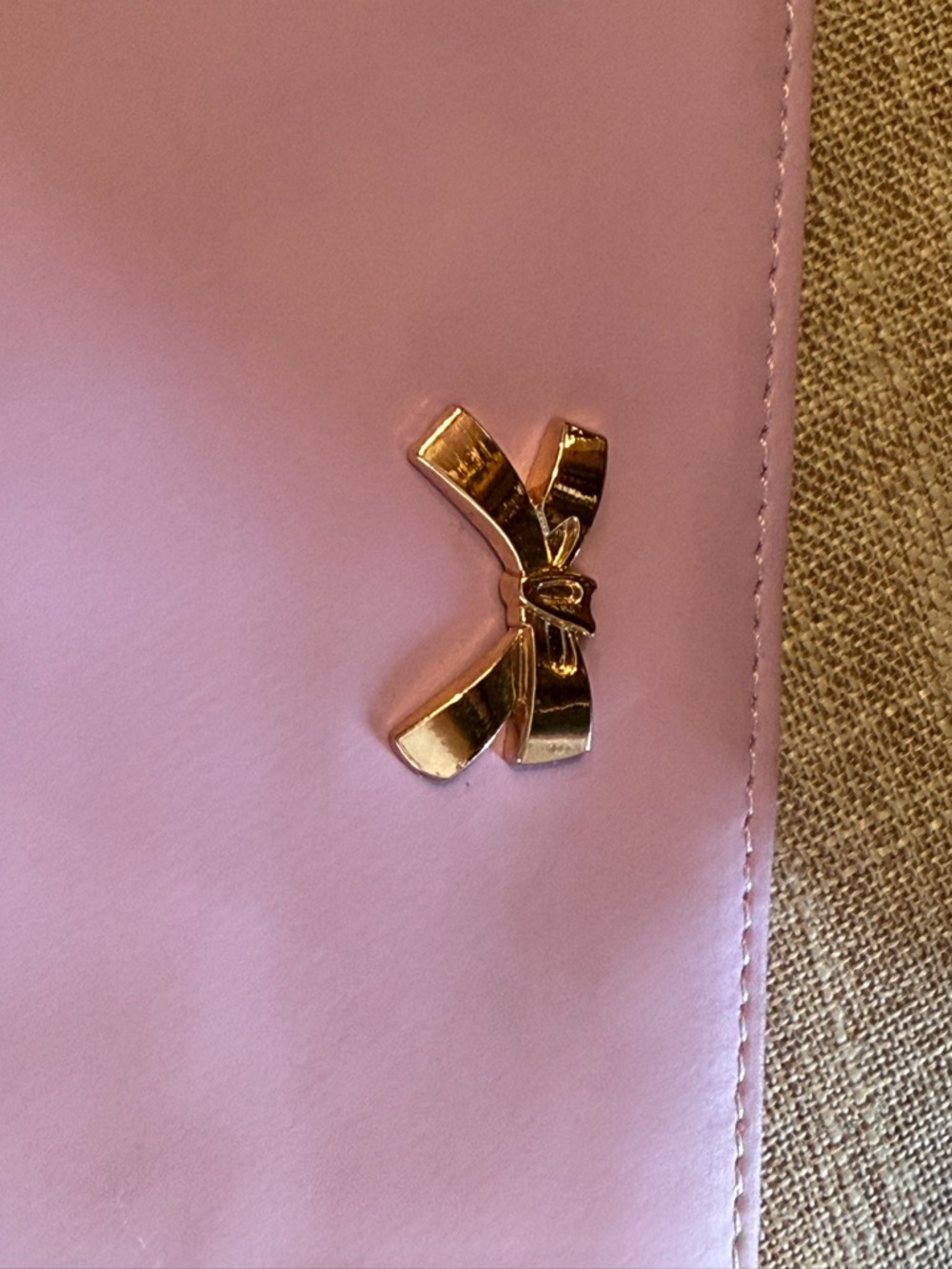 Low START Lilac Bow Wristlet Zipper Case with Ice Cream Charm - Picture 6 of 9